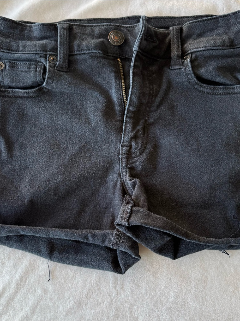 American Eagle Outfitters Black Denim Jean Shorts - Picture 1 of 5